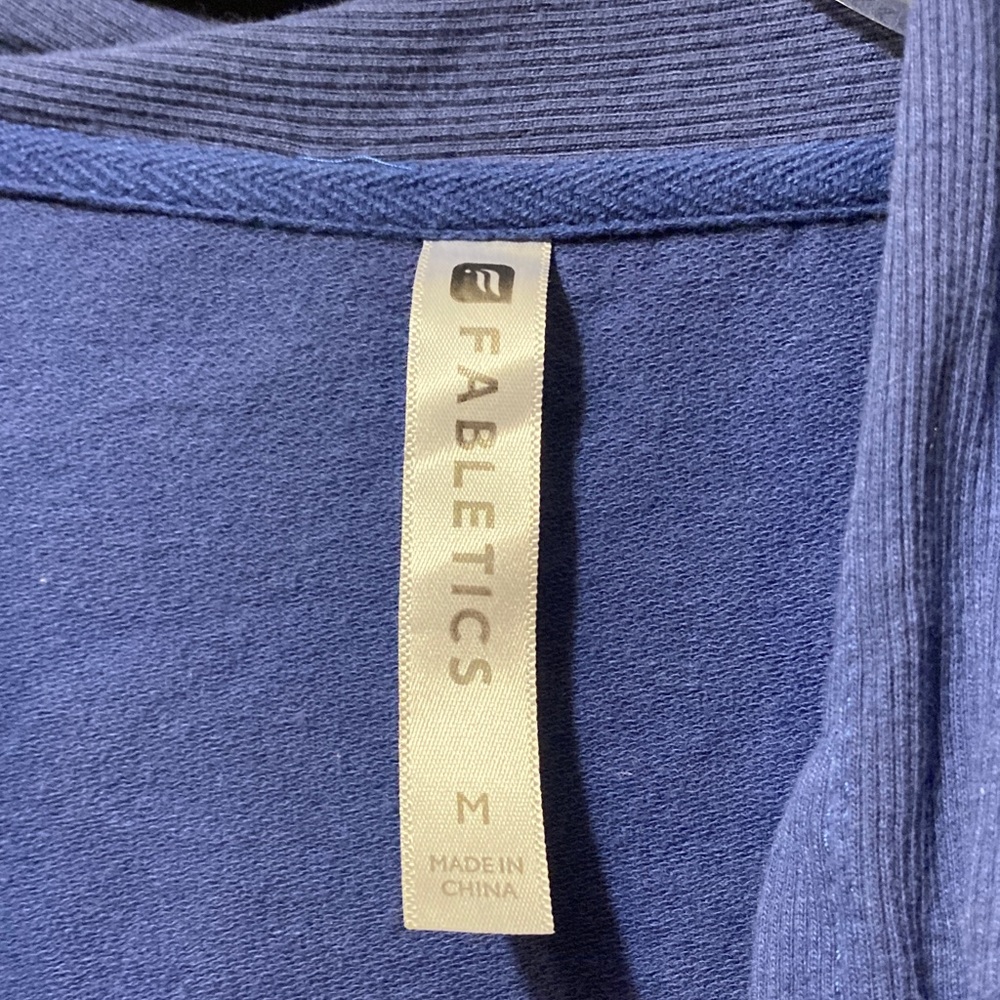 Fabletics Blue Open Front Jacket M - image 3